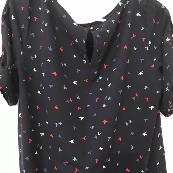 AGACI ♥️ NAVY Flying Birds Open Shoulder Dress - Picture 3 of 4